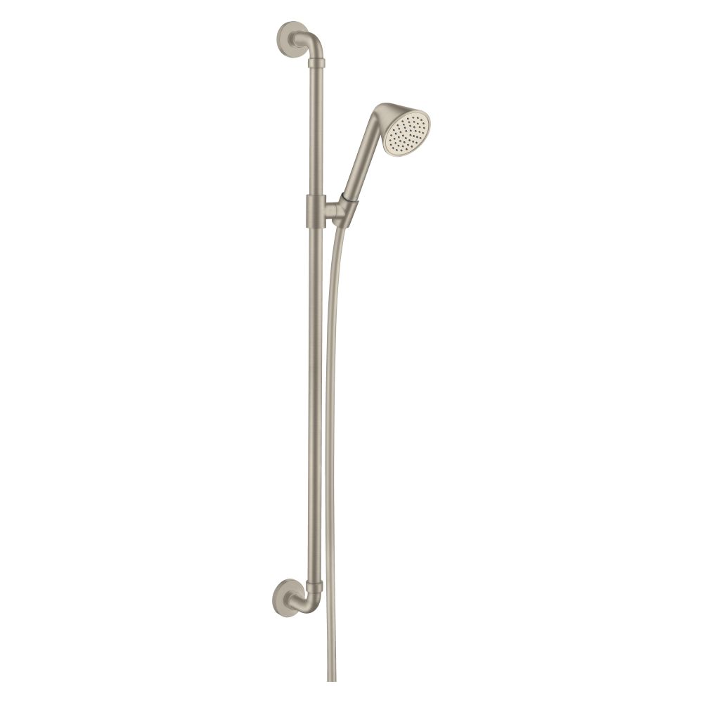 Pommeau de douche AXOR Showers/Front Hansgrohe 90 cm, pommeau manuel, 8,2 l/min, 85 1jet EcoSmart, nickel brossé