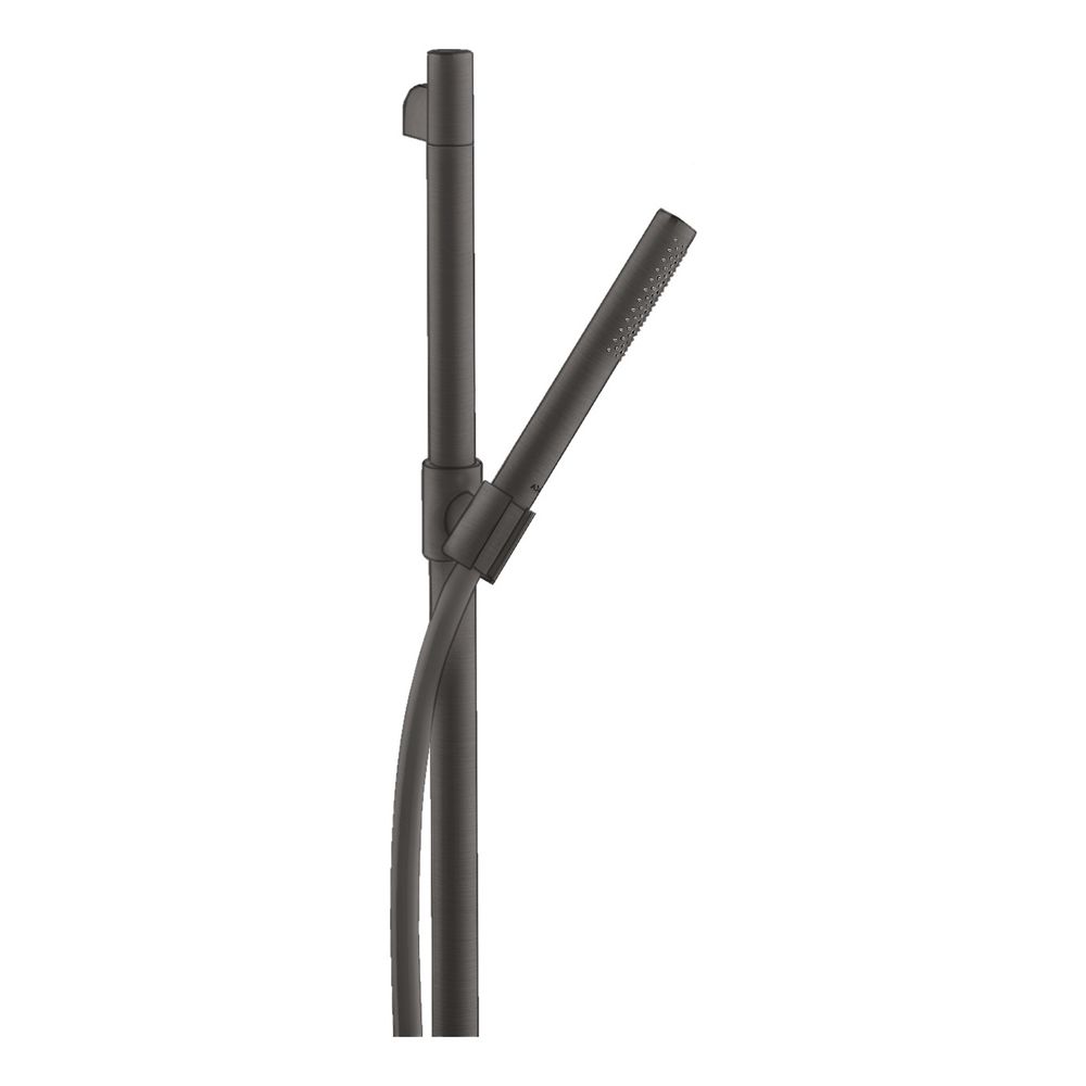 Pommeau de douche AXOR Starck - Débit 8 l/min, barre de douche 90 cm, pommeau à jet unique EcoSmart, finition Brushed Black Chrome