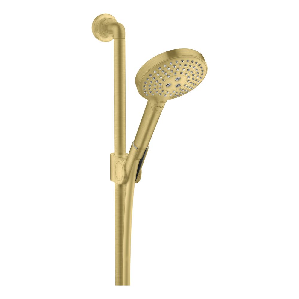 Set de douche AXOR CITTERIO laiton brossé avec pommeau de douche à main AXOR 120 3jet