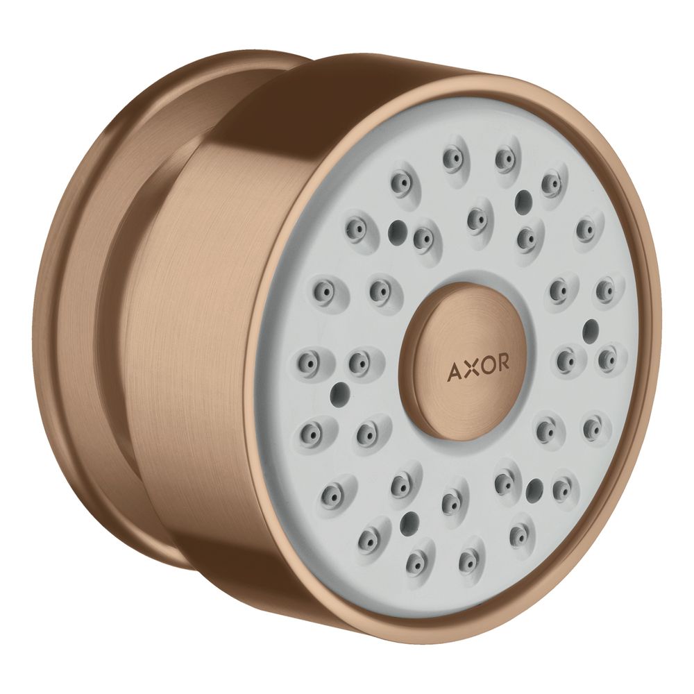 Pommeau de douche latéral Hansgrohe AXOR Uno, 5 l/min, 65 mm, 1 jet rond, Red Gold brossé