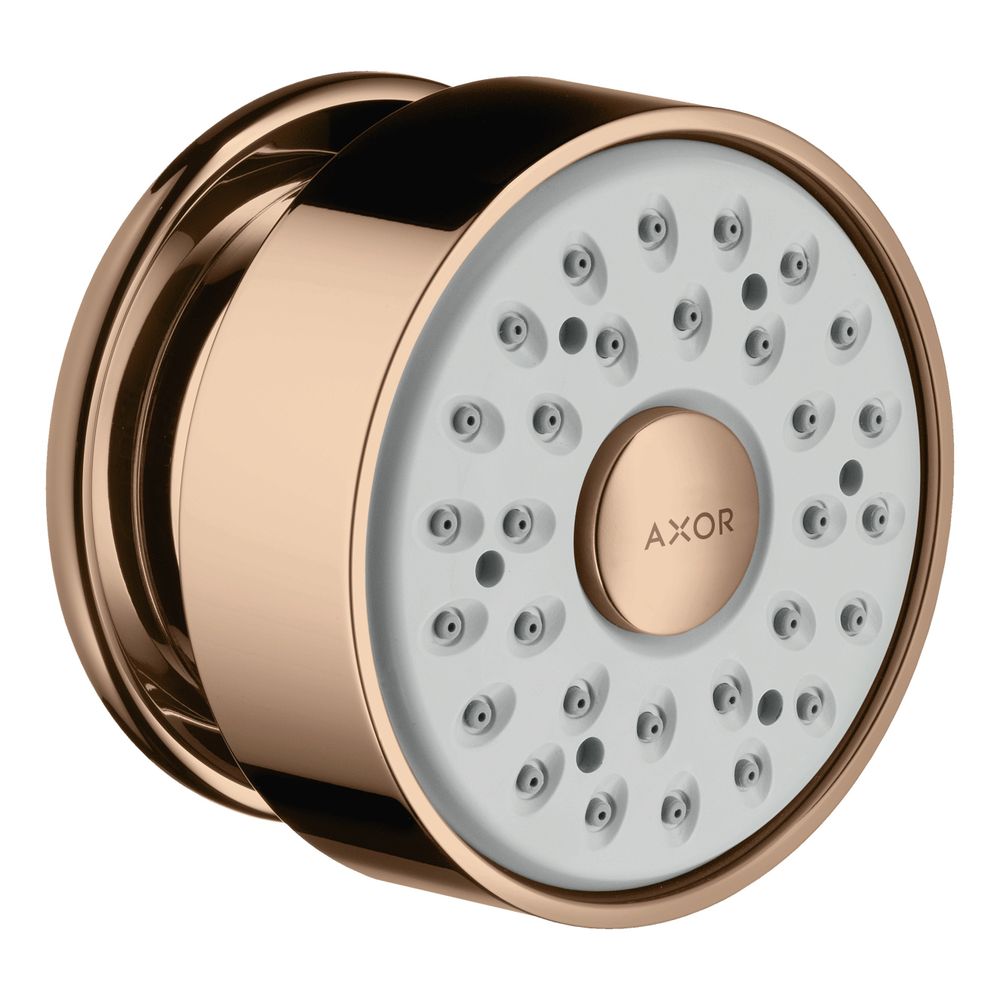 Pommeau de douche latéral Hansgrohe AXOR, 5 l/min, 65 mm, 1 jet rond, Rouge Or poli