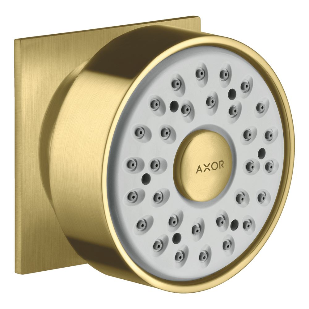 Pommeau de douche latéral Hansgrohe AXOR, 5 l/min, 65 mm, 1 jet carré, Laiton brossé