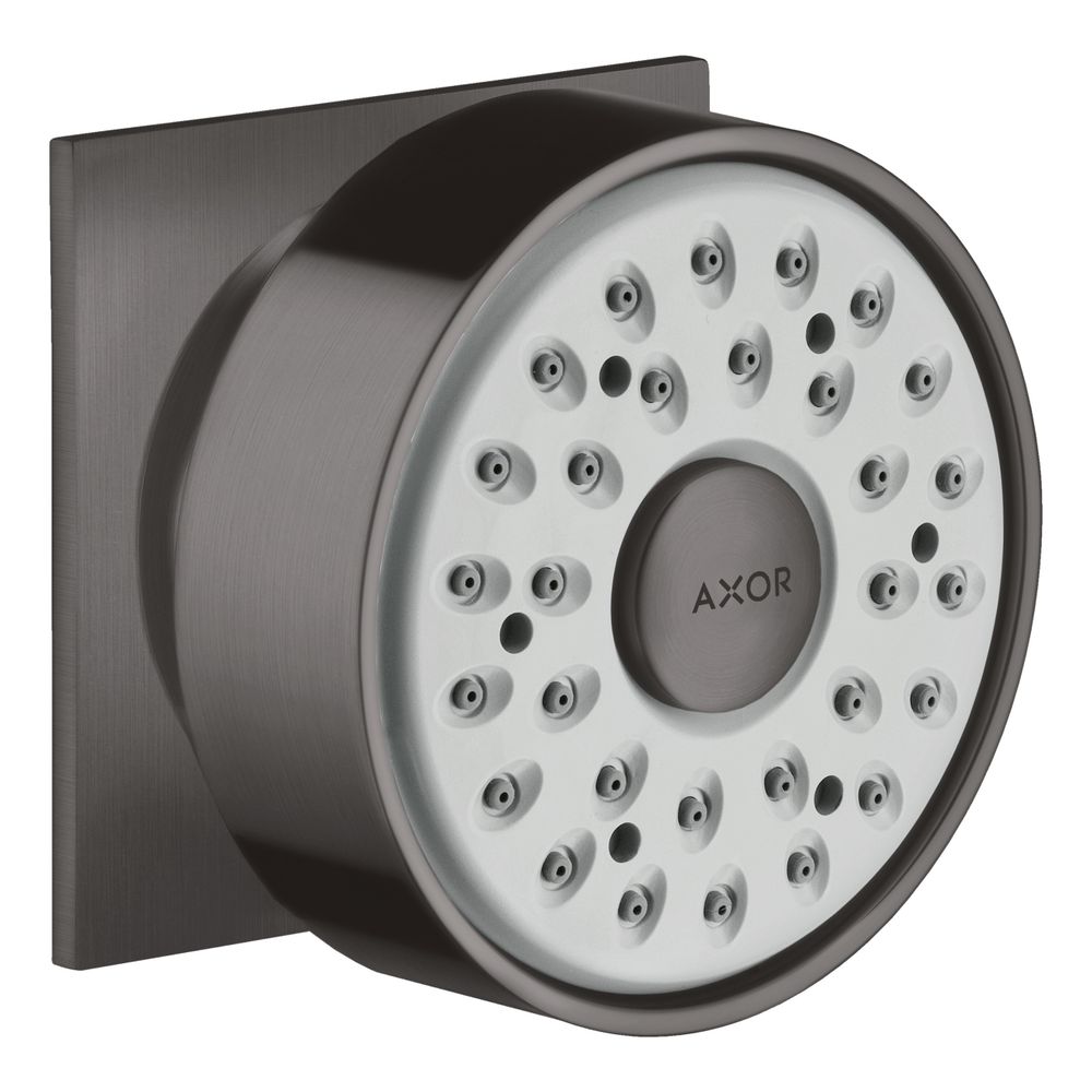 Pommeau de douche latéral Hansgrohe AXOR, 5 l/min, 65 mm, 1 jet carré, Chrome noir brossé