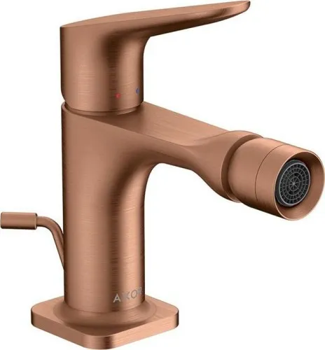 Mitigeur monocommande pour bidet Axor Citterio M DN 15 m ZAG 1 1/4" Or rouge brossé