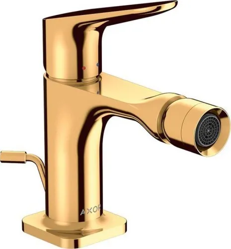 Mélangeur monocommande de bidet Axor Citterio M DN 15 m ZAG 1 1/4Z finition or poli