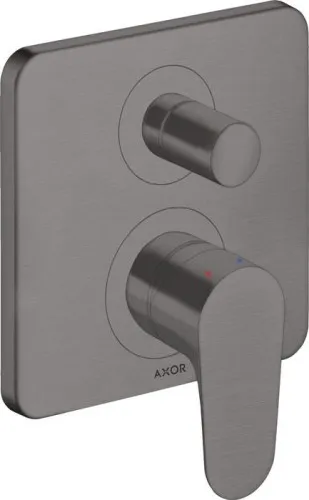 Mitigeur monocommande pour baignoire Axor Citterio M UP avec bec intégré, finition brossée noir chrome