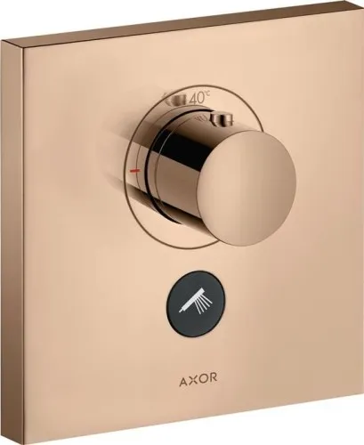 Thermostat Axor SQUARE SHOWERSOLUTIONS Highflow UP pour 1 sortie - or rouge poli