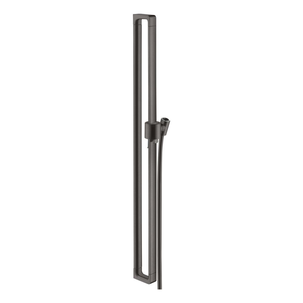 Hansgrohe AXOR Citterio E Barre de douche 90 cm, flexible de douche 160 cm, finition Chrome brossé noir
