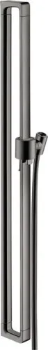 Hansgrohe AXOR Citterio E Barre de douche 90 cm, flexible de douche 160 cm, Chrome noir poli