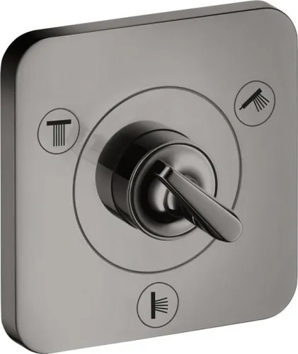 Robinet de dérivation Axor Citterio E T/Q encastré 12x12 finition chrome noir poli