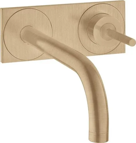 Mitigeur monocommande de lavabo AXOR Uno2 DN 15 encastré avec bec 225 mm et plaque de finition pour montage mural