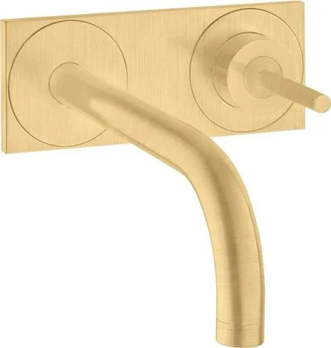 Mitigeur monocommande de lavabo AXOR Uno2 DN 15 encastré avec bec 225 mm et plaque de finition pour montage mural