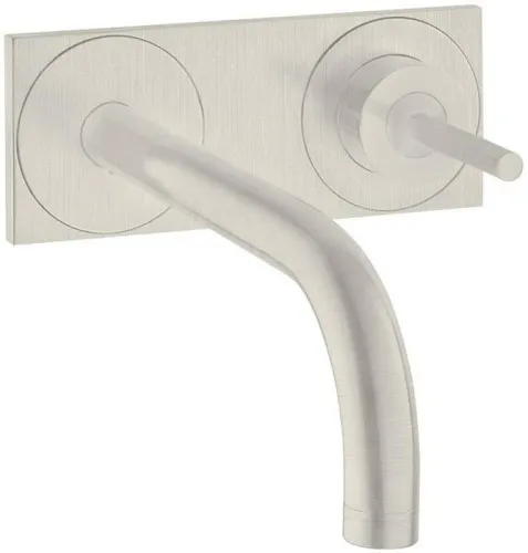 Mitigeur monocommande pour lavabo Axor UNO2 DN 15 encastré avec sortie 225 mm, poignée ping, finition acier inoxydable