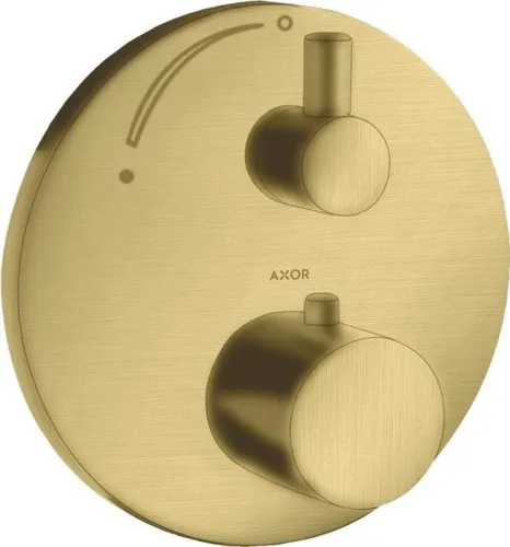 Mitigeur thermostatique AXOR UNO2 UP avec vanne d'arrêt laiton brossé