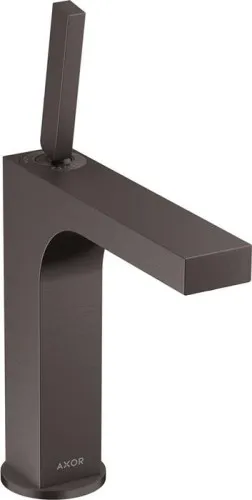 Robinetterie de lavabo Axor EH-WT-MI 160 CITTERIO DN 15 avec tige de vidange chrome noir brossé