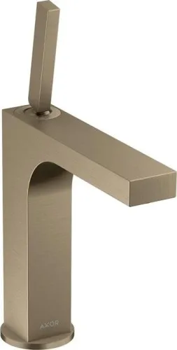 Mitigeur monocommande pour lavabo AXOR CITTERIO DN 15 sans tige de vidange nickel brossé