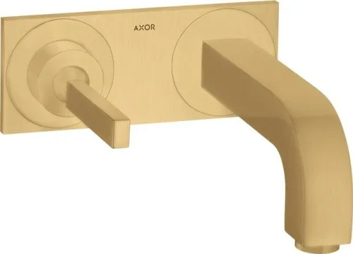 Axor Mitigeur monocommande CITTERIO DN15 encastré avec plaque et levier en aluminium 165 mm optique or brossé