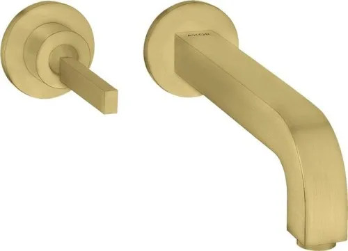Mélangeur monocommande pour lavabo Axor Citterio DN 15 UP avec rosace et bec de 165 mm - finition laiton brossé