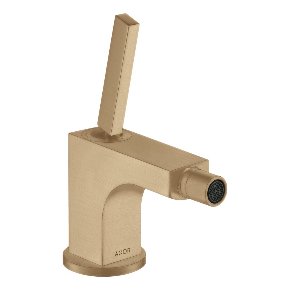 Mélangeur monocommande AXOR CITTERIO avec robinetterie de vidange à tirette - Bronze brossé
