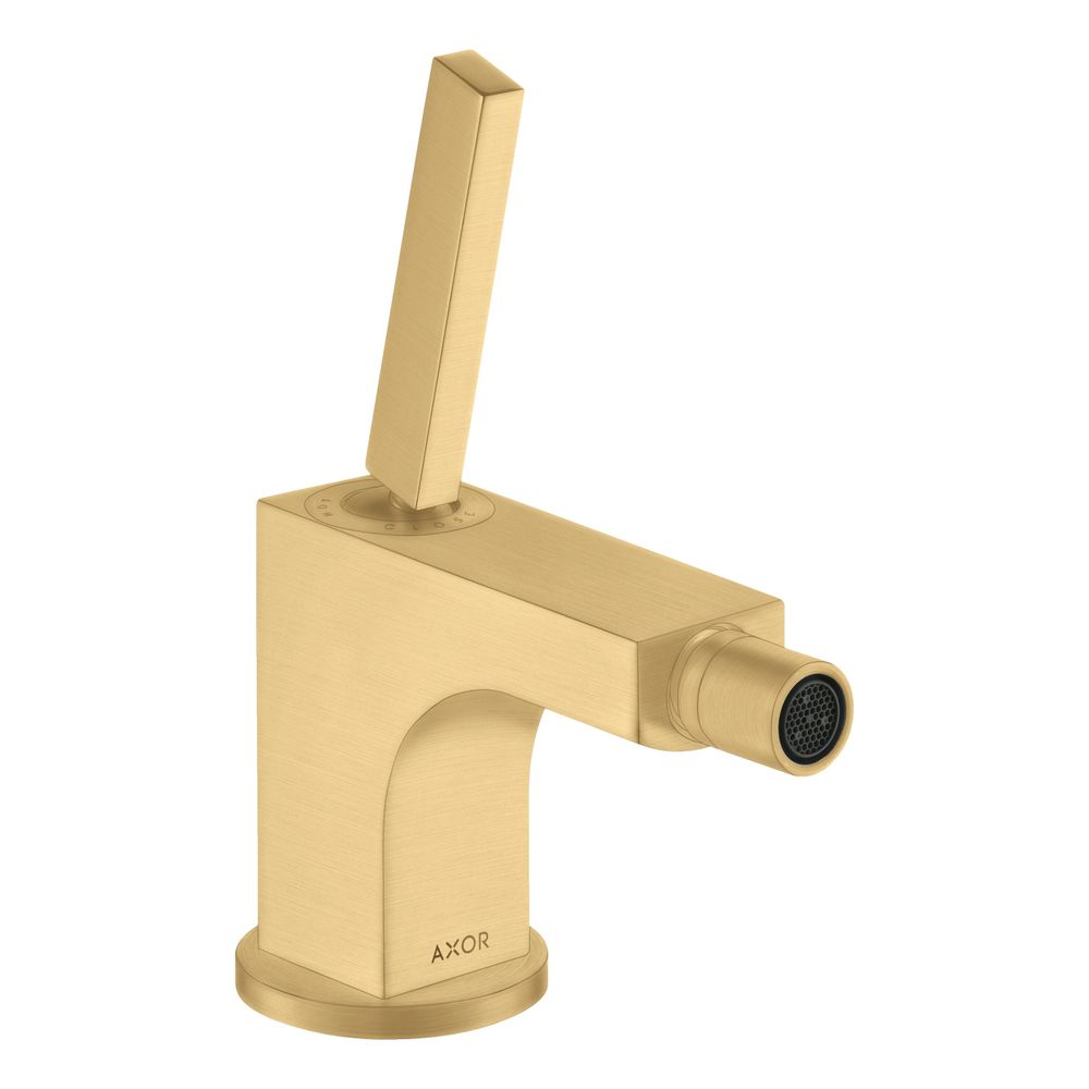 Hansgrohe AXOR Citterio Mitigeur monocommande pour bidet, 7,2 l/min, évacuation à tige de traction, finition Or brossé