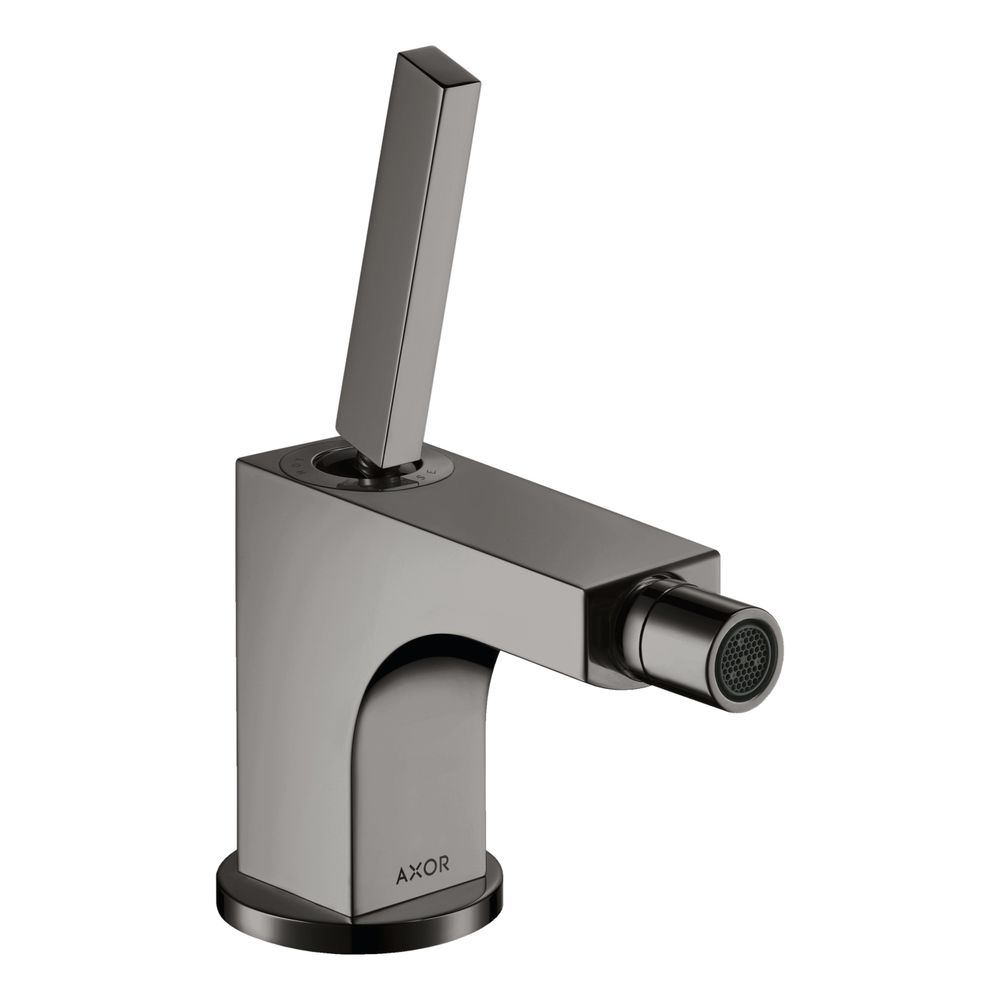 Mélangeur bidet monocommande AXOR Citterio Hansgrohe, 7,2 l/min, évacuation par tige de traction, finition Chrome Noir Poli