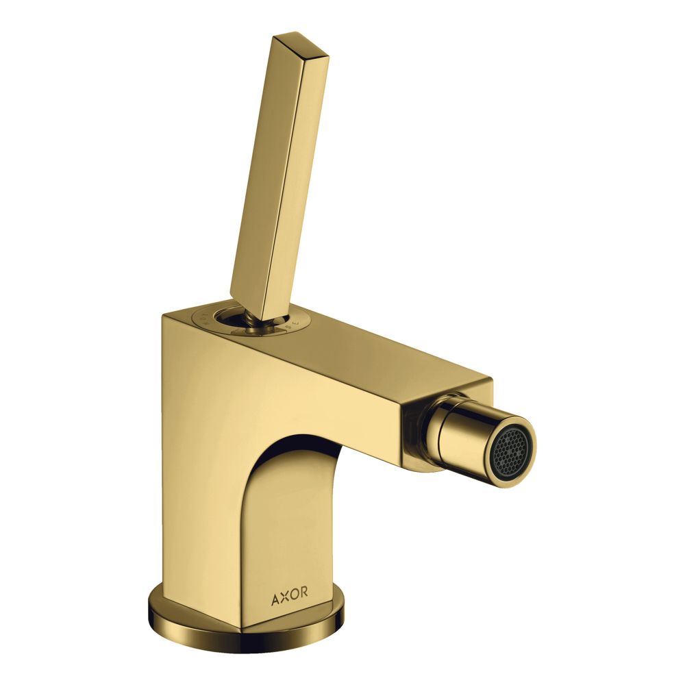 Mitigeur bidet monocommande Hansgrohe AXOR Citterio, 7,2 l/min, garniture d'évacuation par tige de traction, Polished Gold Optic
