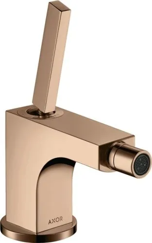 Mitigeur bidet monocommande AXOR CITTERIO DN 15 m ZAG 1 1/4Z finition or rouge poli