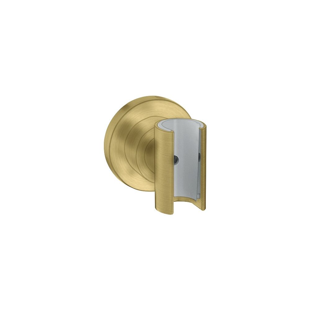 Support de douche AXOR Citterio Porter, rond, 60x60x65 mm, métal, laiton brossé, Hansgrohe AXOR