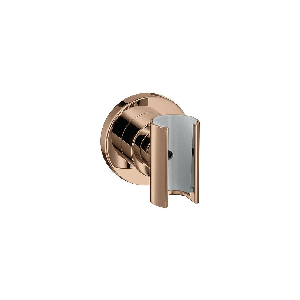 Support de pommeau de douche Hansgrohe AXOR Citterio Porter, rond, 60x60x65 mm, métal, rouge or poli