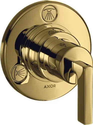Axor Vanne de dérivation CITTERIO T/Q UP avec poignée à levier finition or poli