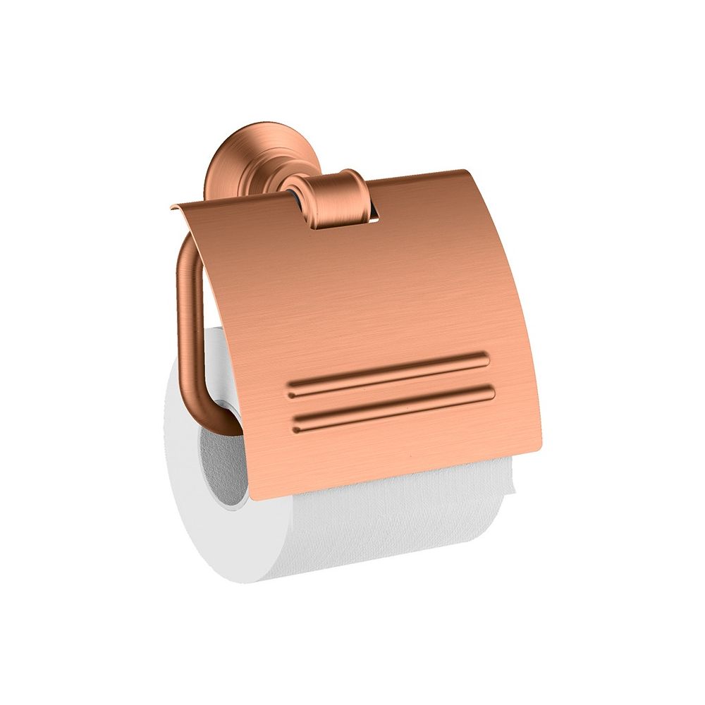 Hansgrohe AXOR Montreux Porte-rouleau de papier toilette, couvercle, 158x106 mm, entraxe 35 mm, Brushed Bronze