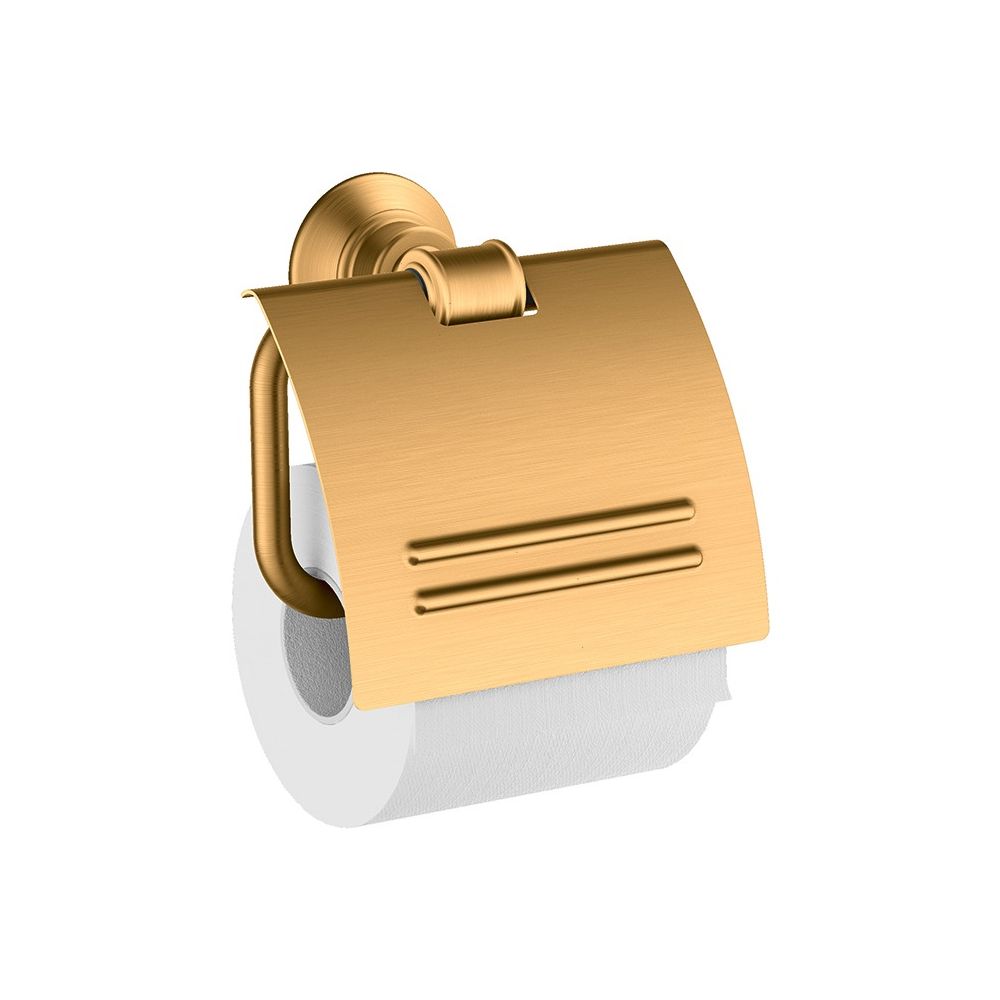 Hansgrohe AXOR Montreux porte-rouleau de papier toilette, couvercle, 158x106mm, entraxe de perçage 35mm, finition Brushed Gold