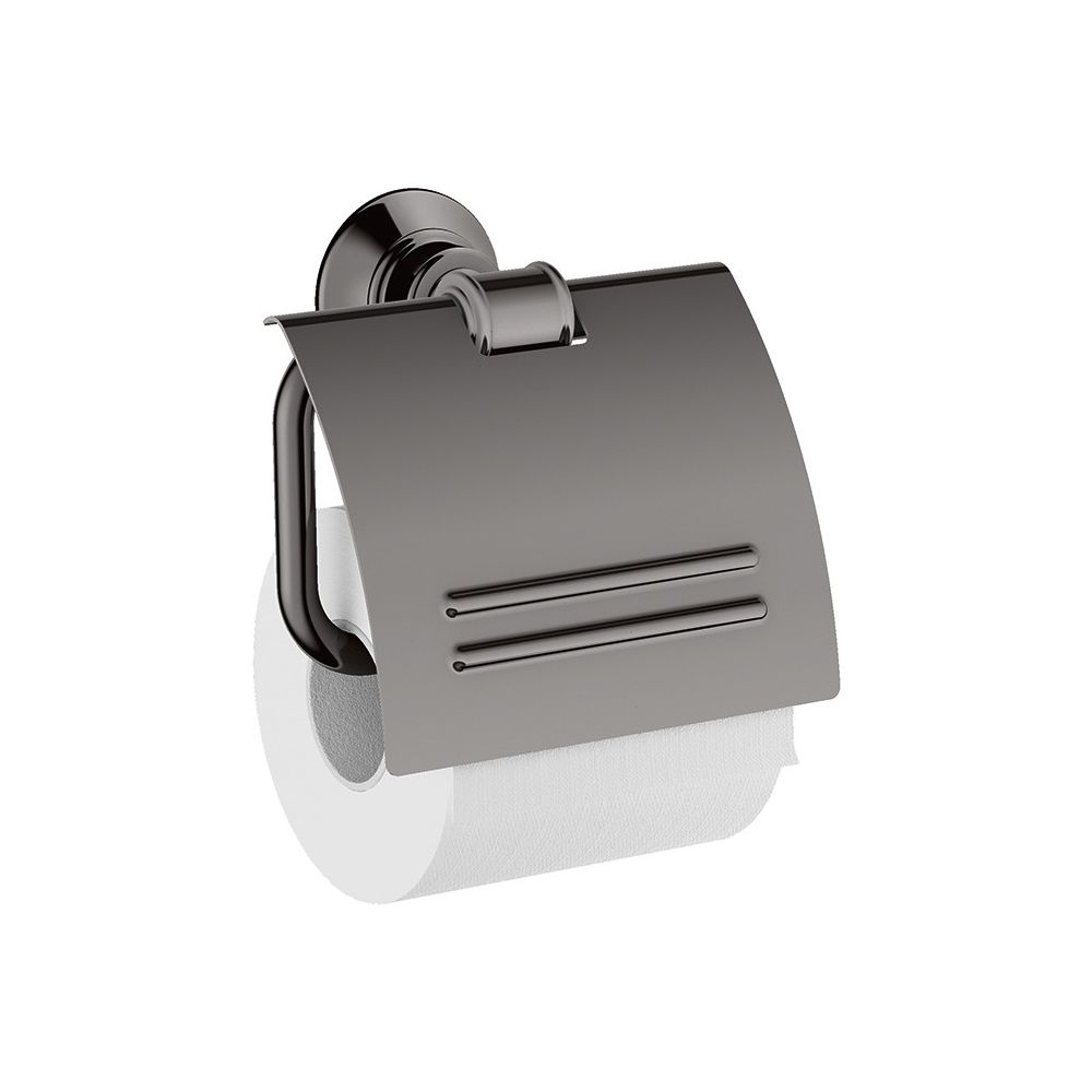 Hansgrohe AXOR Montreux Porte-papier toilette, couvercle, 158x106 mm, entraxe 35 mm, Chrome noir poli