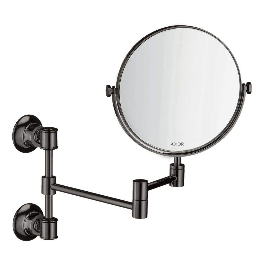 Miroir de rasage Hansgrohe AXOR Montreux, 213x314x66 mm, verre/métal, Chrome noir poli