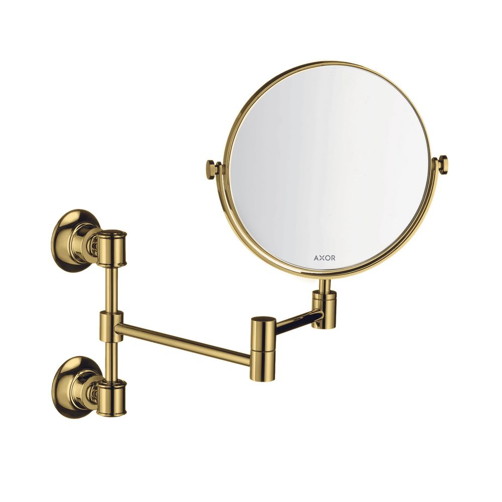 Miroir de rasage Hansgrohe AXOR Montreux, 213x314x66mm, verre/métal, optique or poli