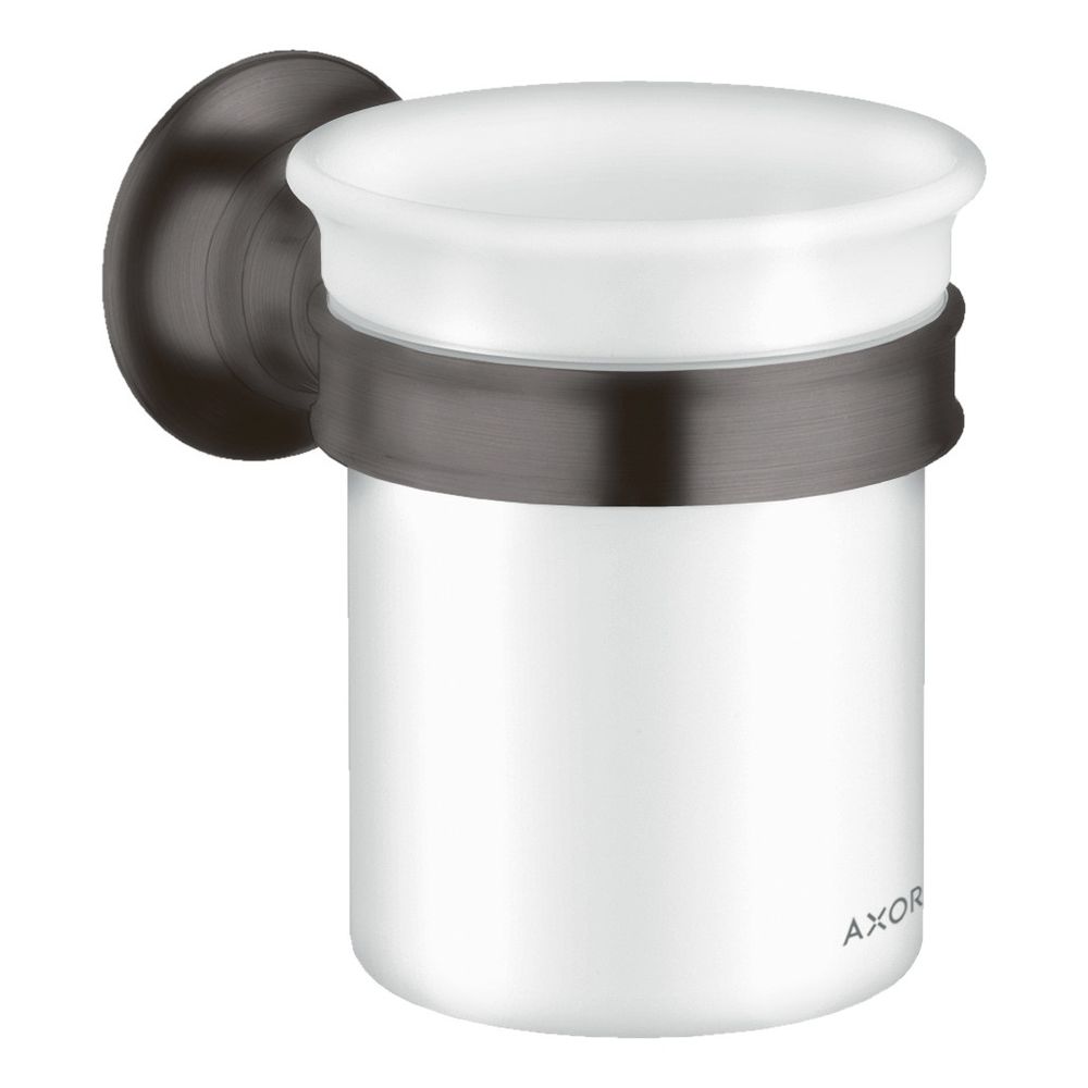Hansgrohe AXOR Montreux porte-brosse à dents, fixation murale, métal/porcelaine, 106x87x121 mm, chrome brossé noir