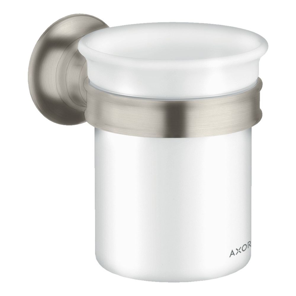 Hansgrohe AXOR Montreux porte-brosse à dents, fixation murale, métal/porcelaine, 106x87x121 mm, finition acier