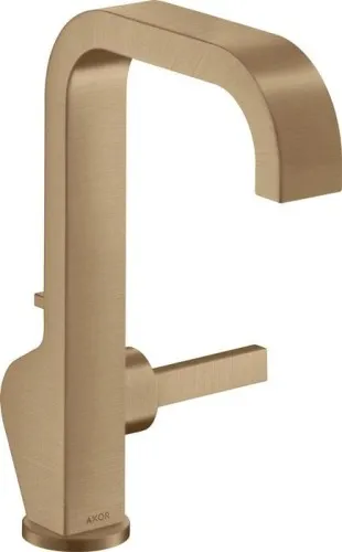 Mitigeur monocommande pour lavabo AXOR CITTERIO 190 bronze brossé DN 15 avec bonde à tige G 1 1/4"