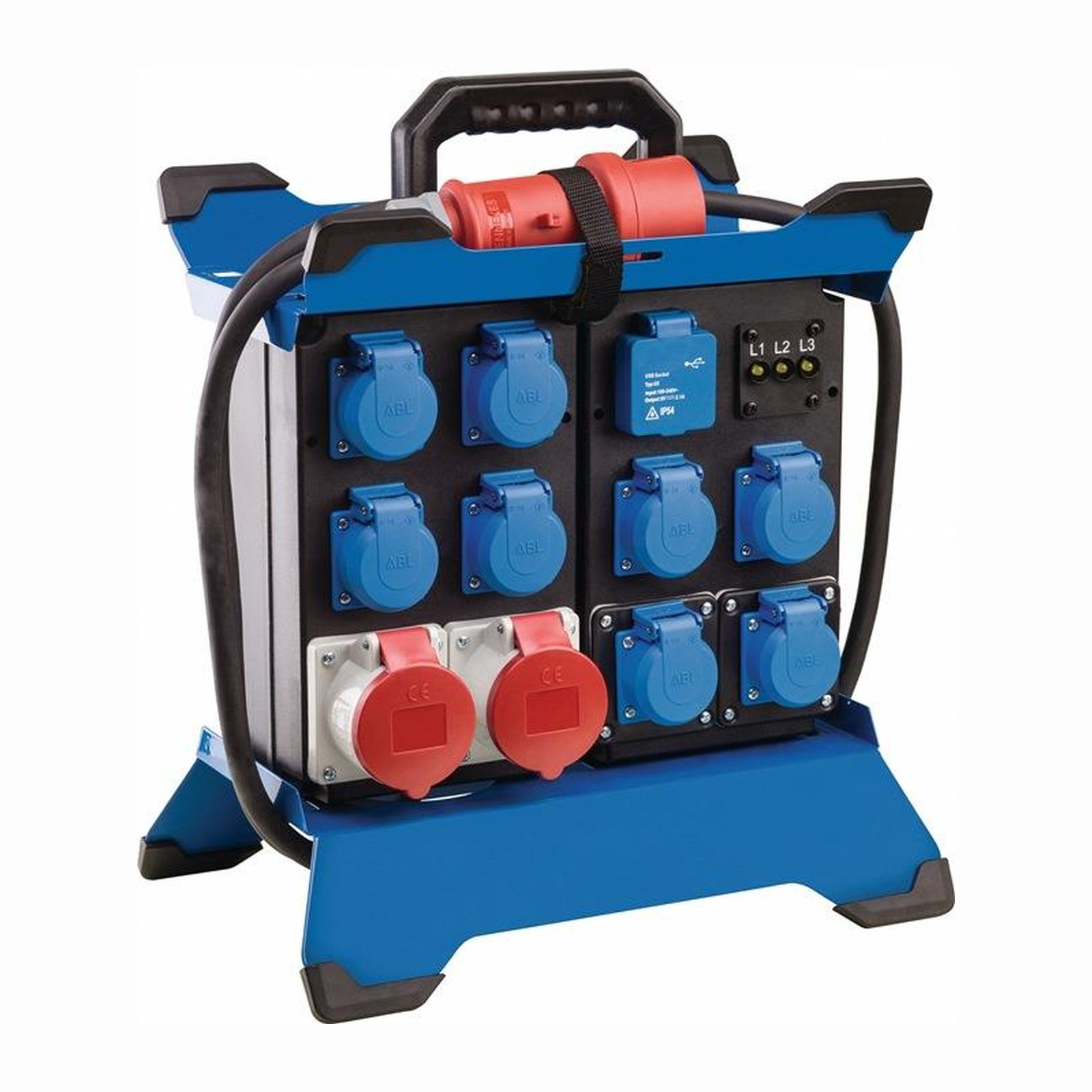 Distributeur de courant CEE fixe STECKY DUO 2 de AS-Schwabe, prise CEE 400V, 16 A, 5 pôles