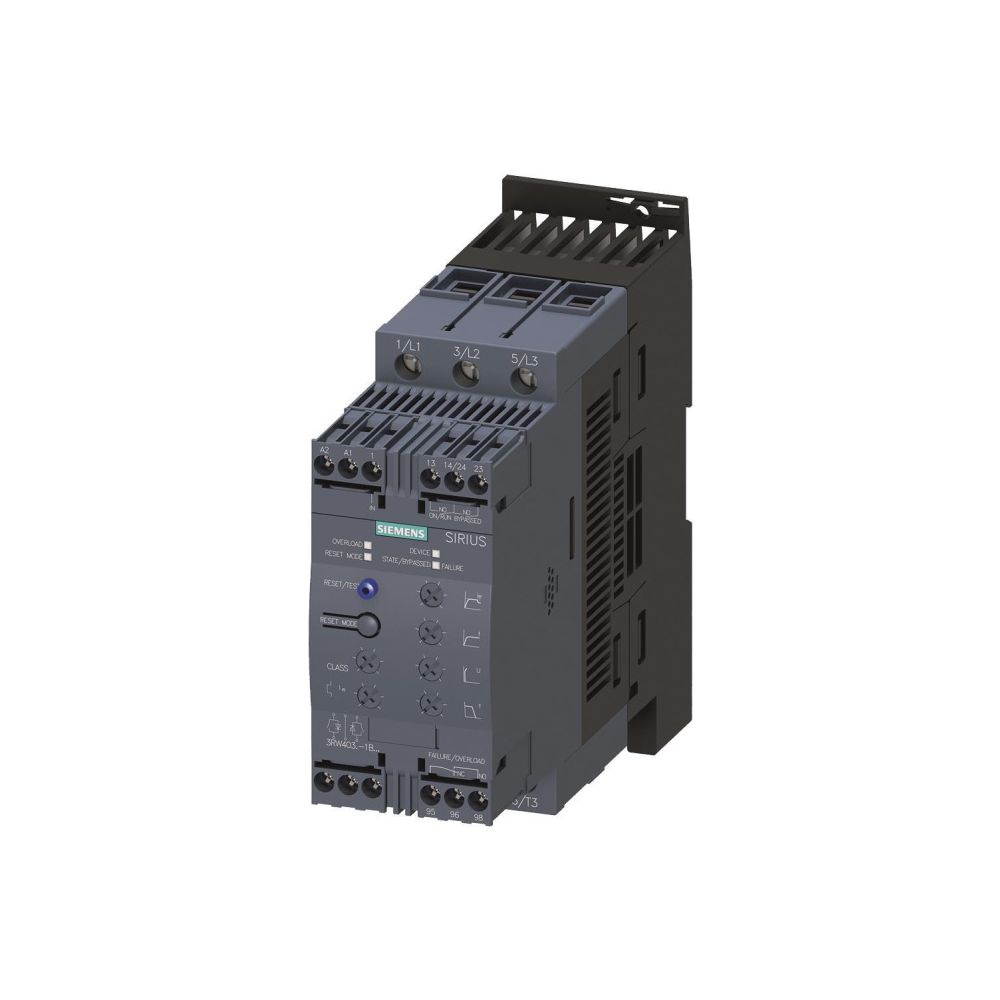 Siemens SIRIUS Démarreur progressif 3RW40361BB04 S2 45 A 22 kW 200-480 V 24 V AC/DC Raccordement à vis