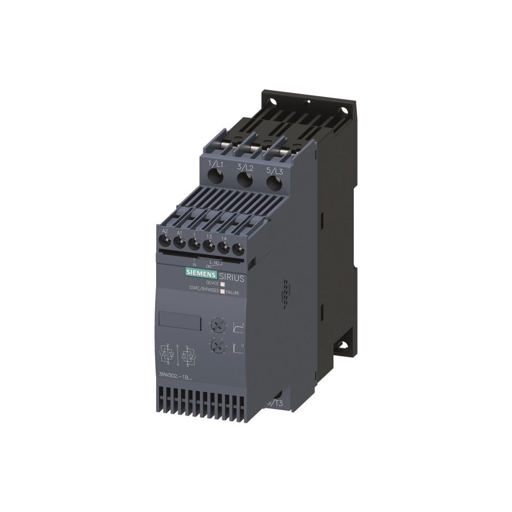 Démarreur progressif Siemens 3RW30281BB04 S0 38A 18,5 kW 24 V AC/DC IP20