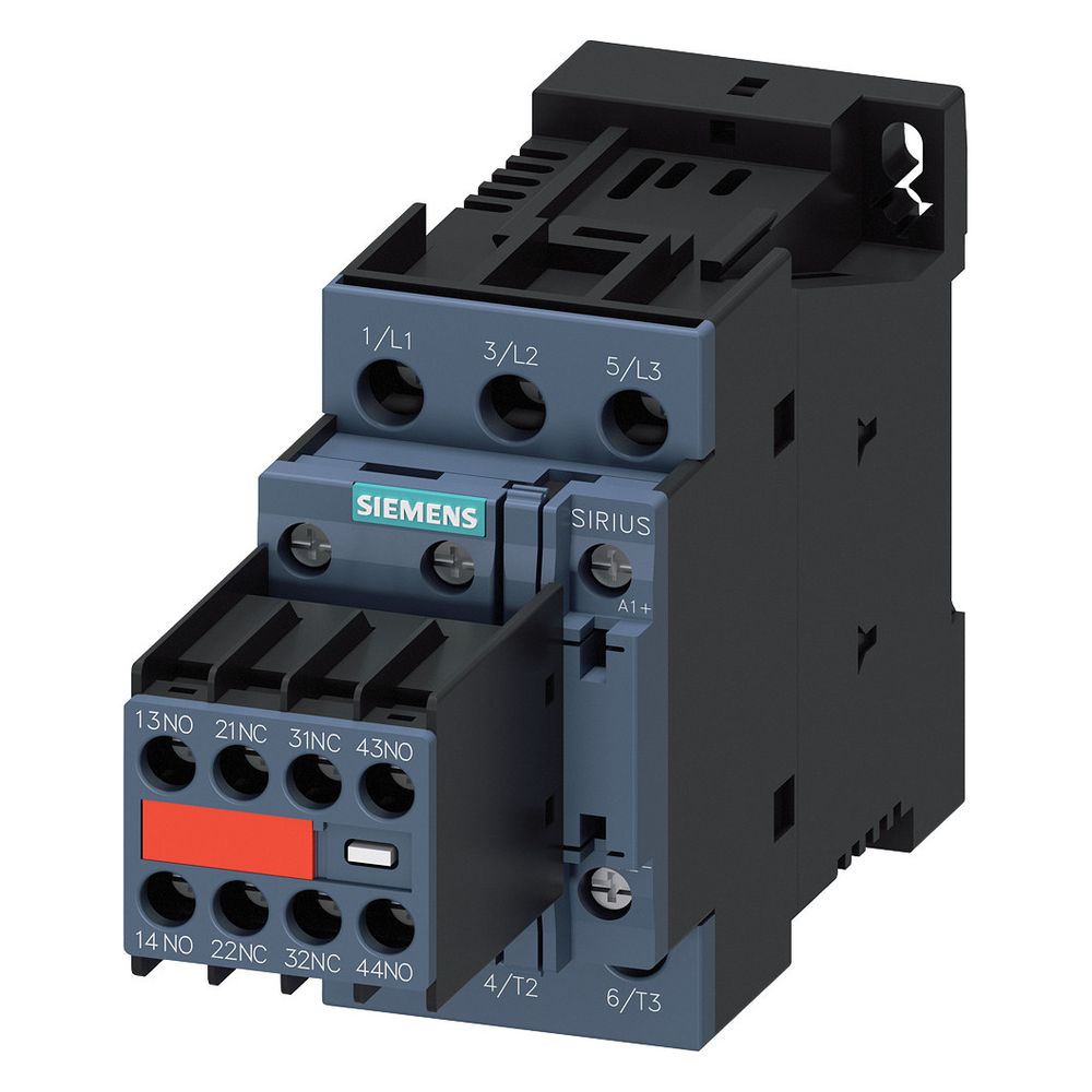 Siemens 3RT20261BB443MA0 Contacteur de puissance S0, 11 kW/400 V, 2F+2O, DC24 V 3 pôles