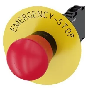 Bouton d'arrêt d'urgence à tête de champignon numérique Siemens 3SU1100-1HB20-1FG0