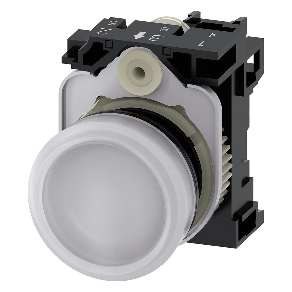 Siemens SIRIUS ACT Indicateur lumineux 230V AC 22,3mm Blanc IP67/IP69K 3SU1106-6AA60-1AA0