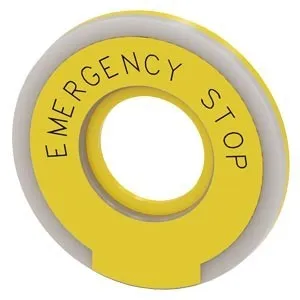 Siemens Plaque de signalisation Arrêt d'urgence 3SU1901-0BD31-0DA0