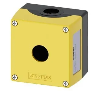 Siemens 3SU1801-0AA00-0AA2 Boîtier pour dispositifs de commande, 1 poste de commande, 85x85x64 mm, IP67/IP69K, jaune