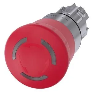Bouton-poussoir d'arrêt d'urgence numérique industriel Siemens 3SU1051-1HB20-0AA0