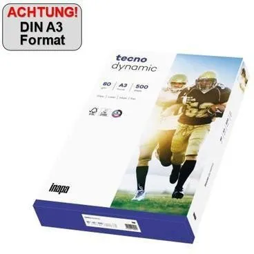 Inapa Tecno Papier copieur Dynamic 2100011485 A3 80 g - 500 feuilles/pack.