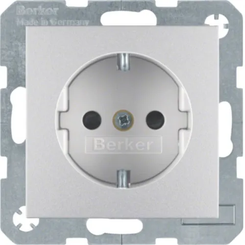 Prise Schuko Berker alu mat 41231404