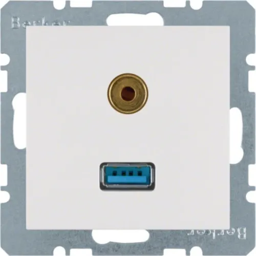 Berker Prise USB/3,5 mm Audio 3315391909